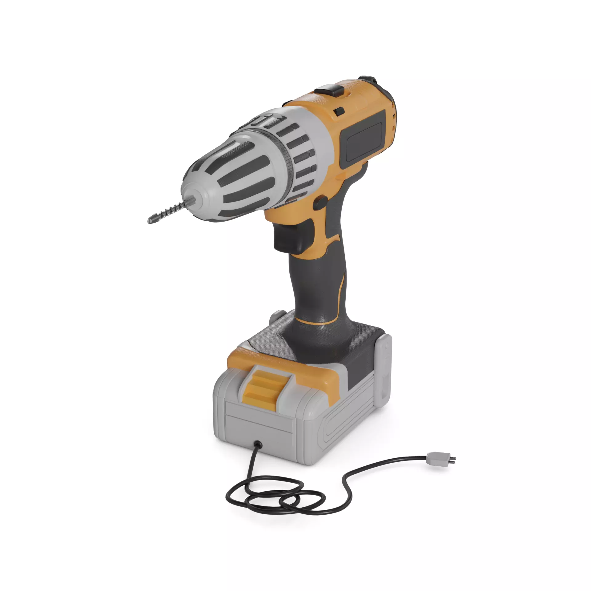 Corded Drill 3D model_0