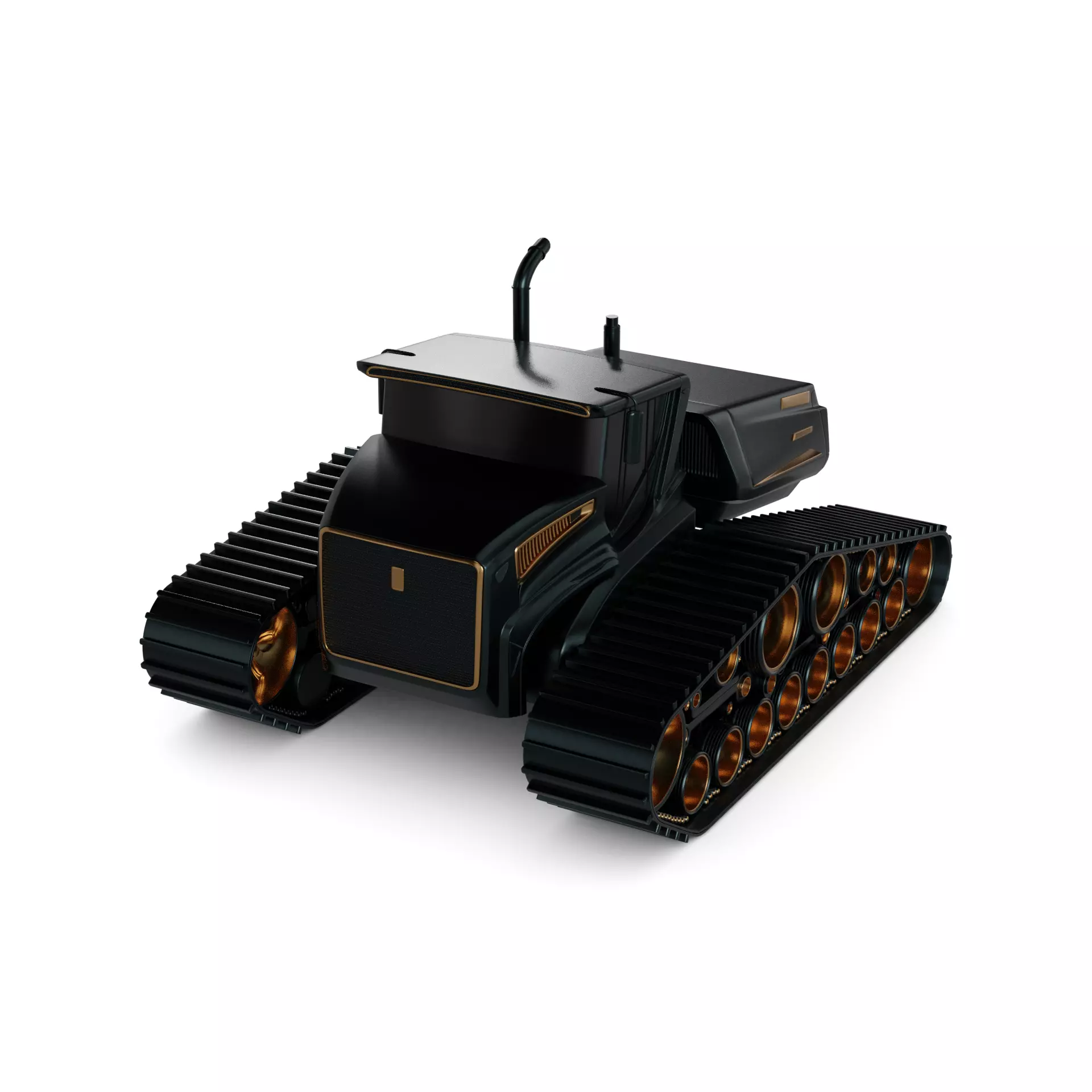 Snowcat Tracked Vehicle 3D model_0