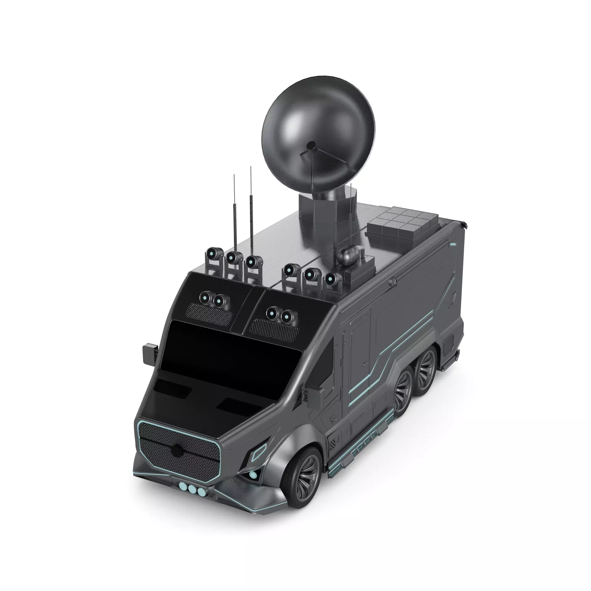 Broadcast Vehicle 3D model_0