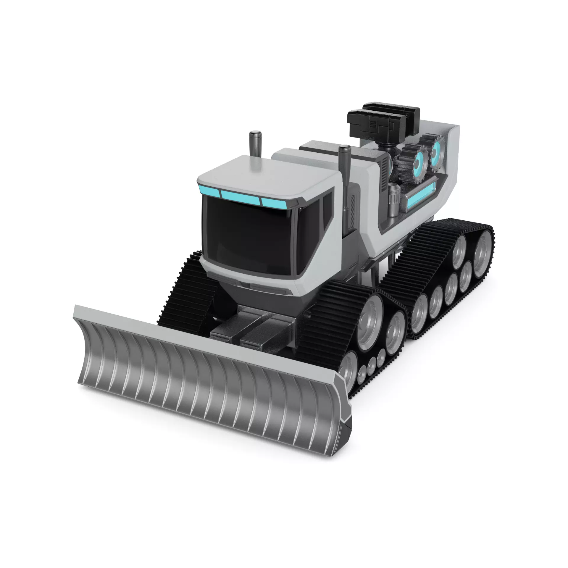 Snow Groomer 3D model_0
