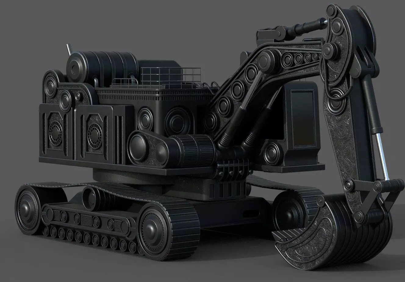 Excavator 3D model_0