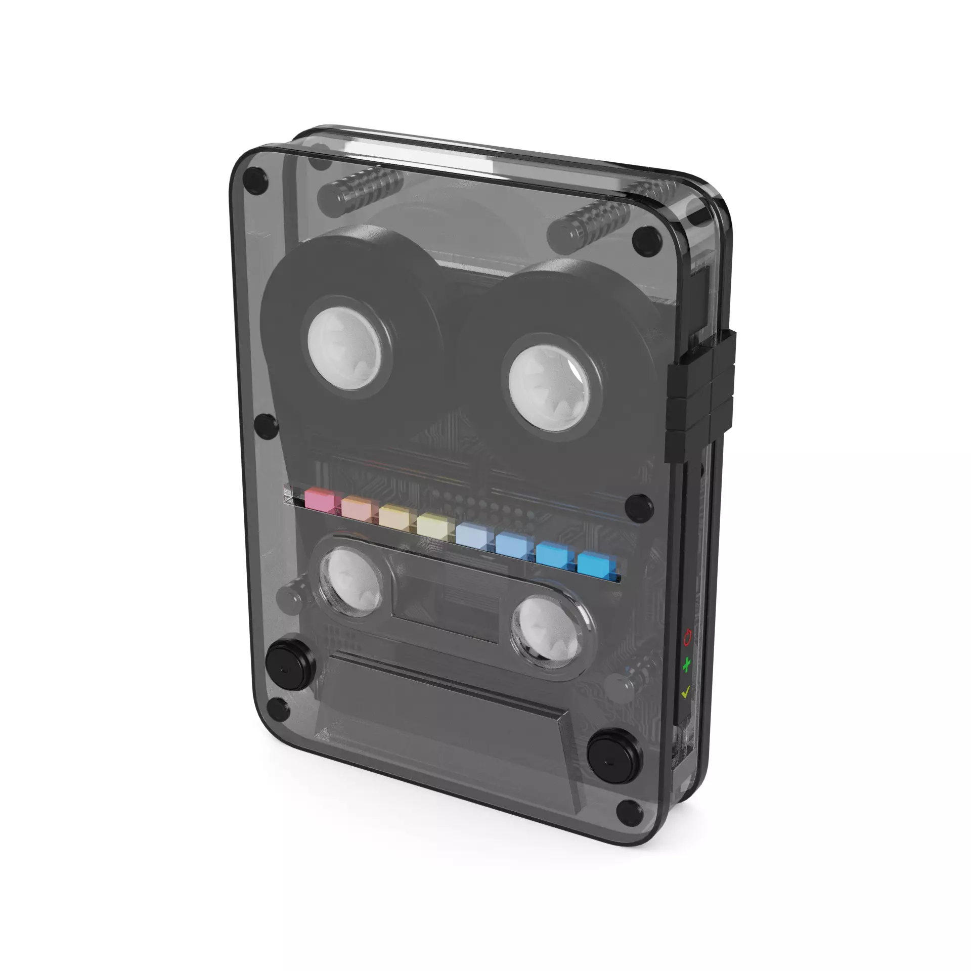 Portable cassette player 3D model_0