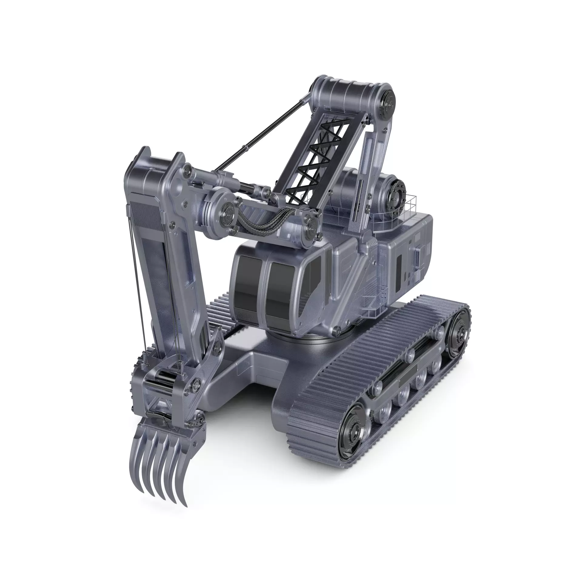 Snowcat Mounted Crane 3D model_0