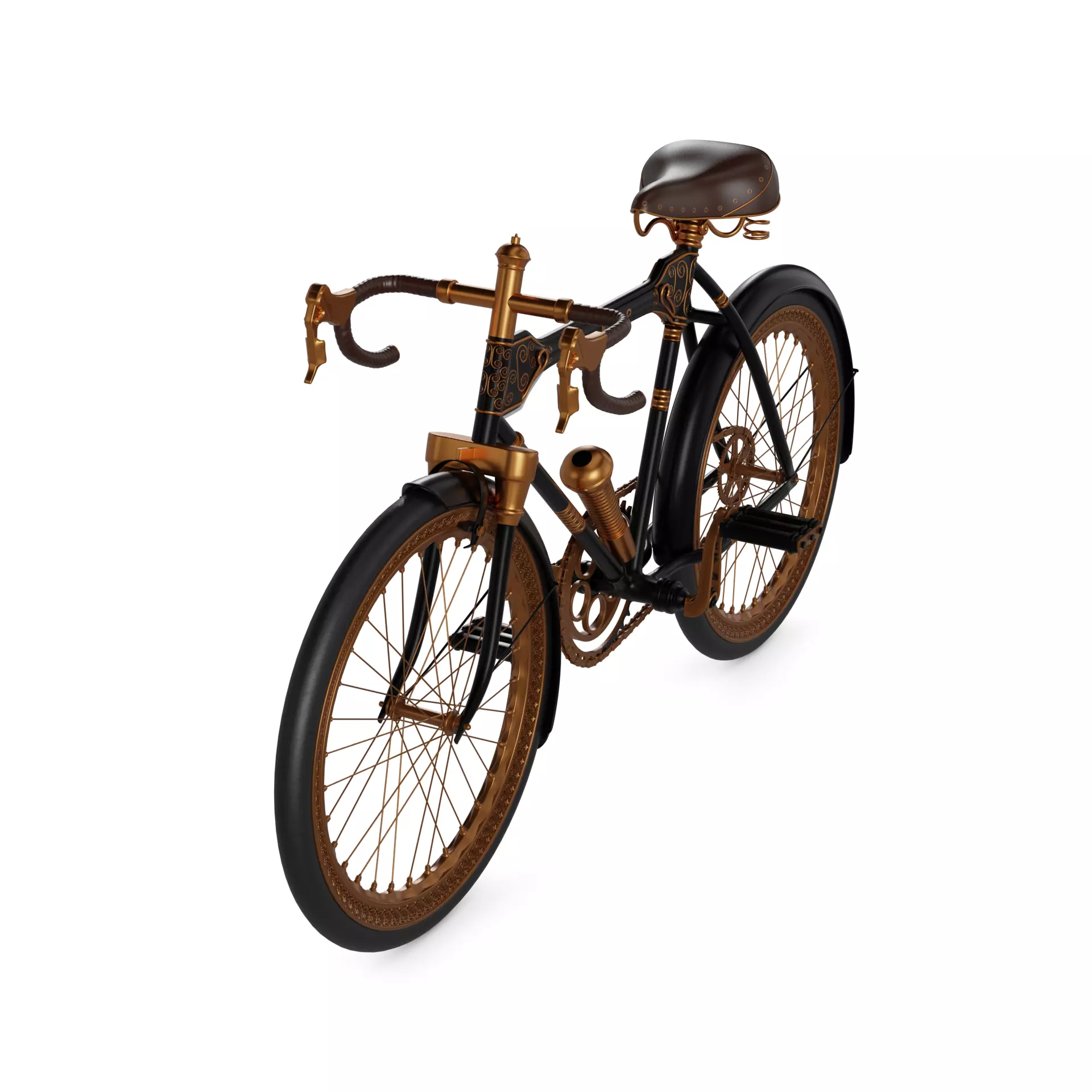 Traditional Road Bike 3D model_0