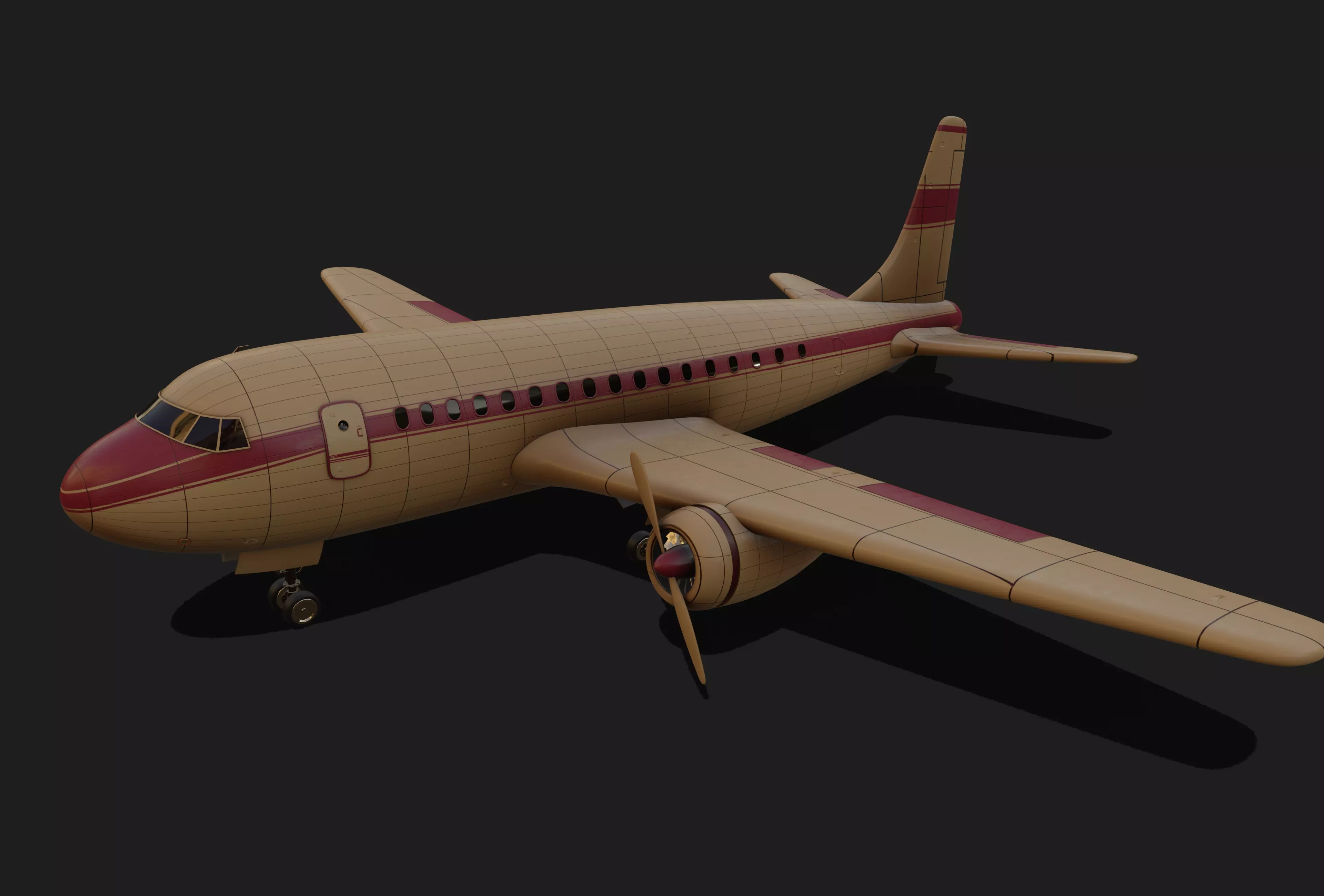 Commercial Airliner 3D model_0