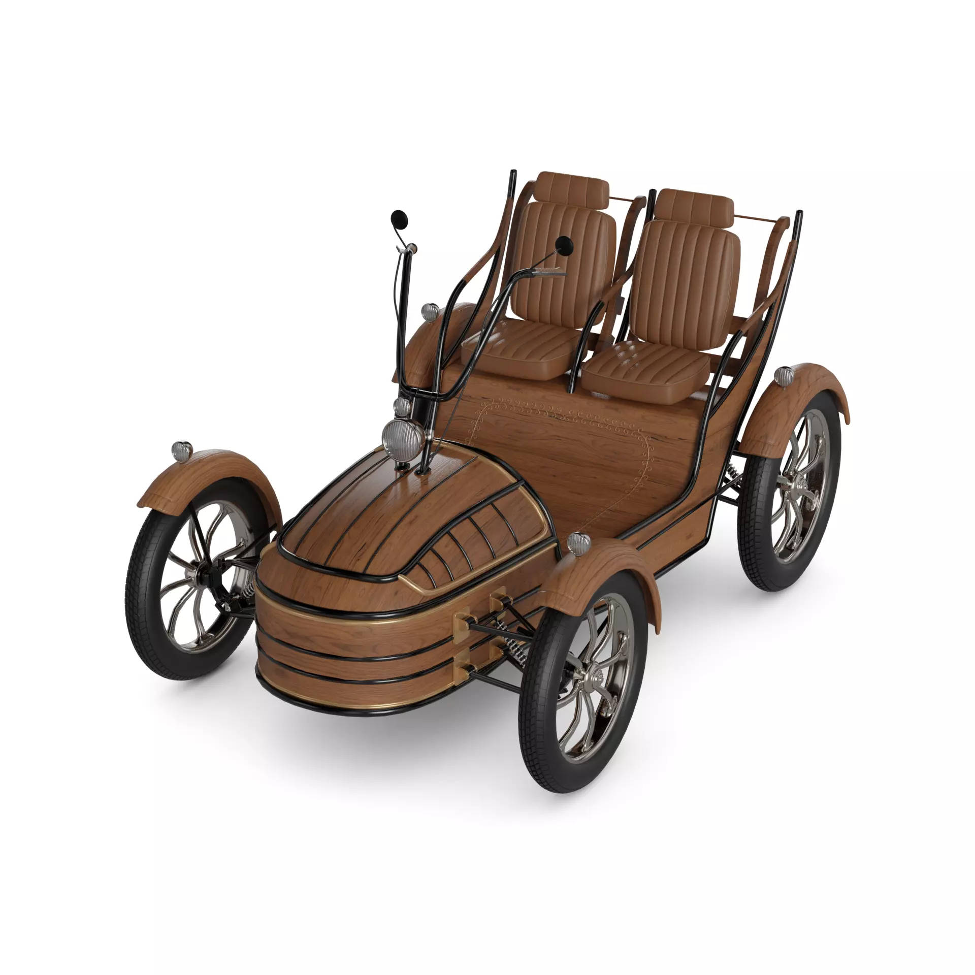 Double Bench Quadracycle 3D model_0