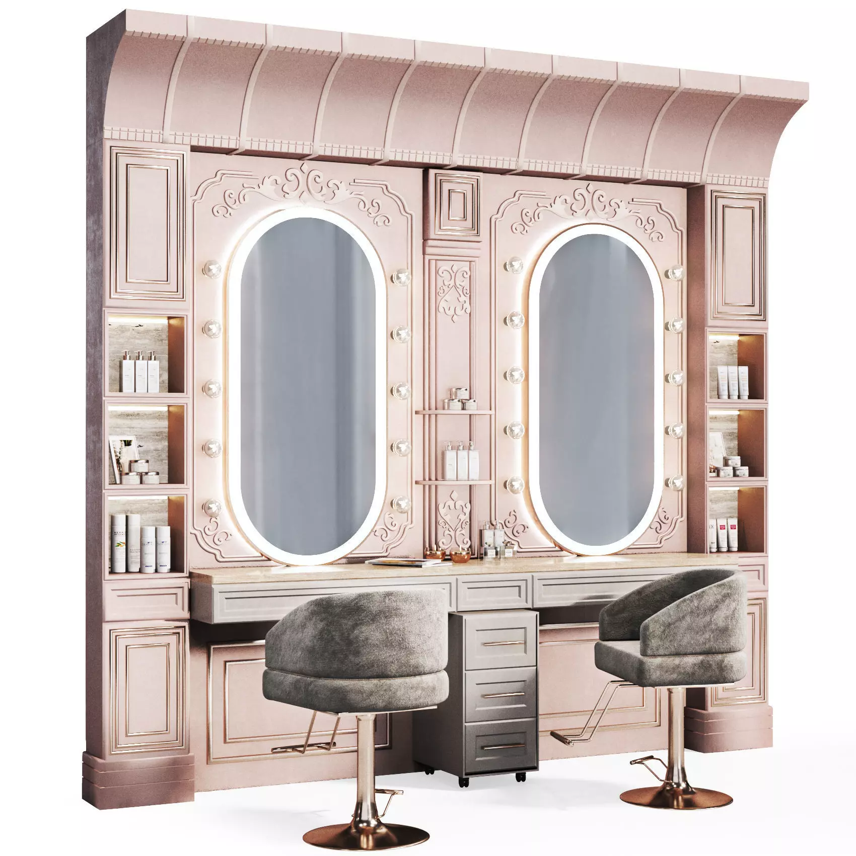 Beautysalon015 classic style Low-poly 3D model
