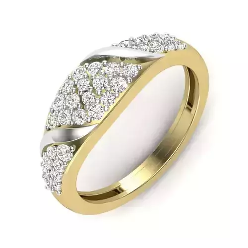 Women Diamond Ring 3dm STL  Render Details - PR-268 DIA