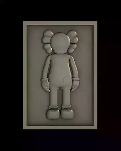 Bas-relief By KAWS Companion 3D model - FrikiToys
