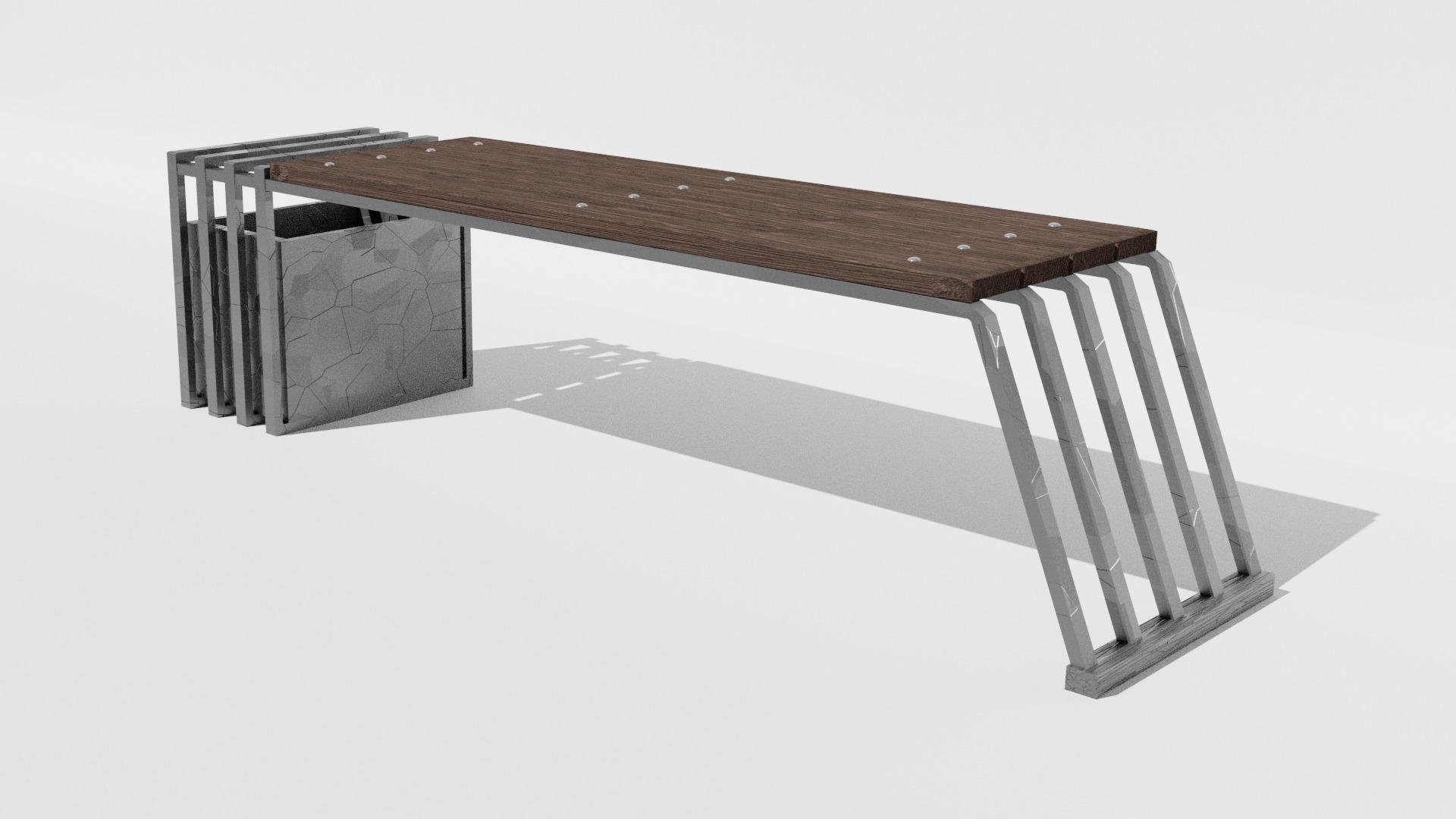 bench Free 3D model_1
