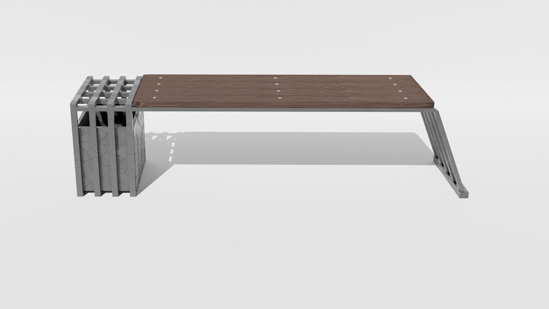 bench Free 3D model_2