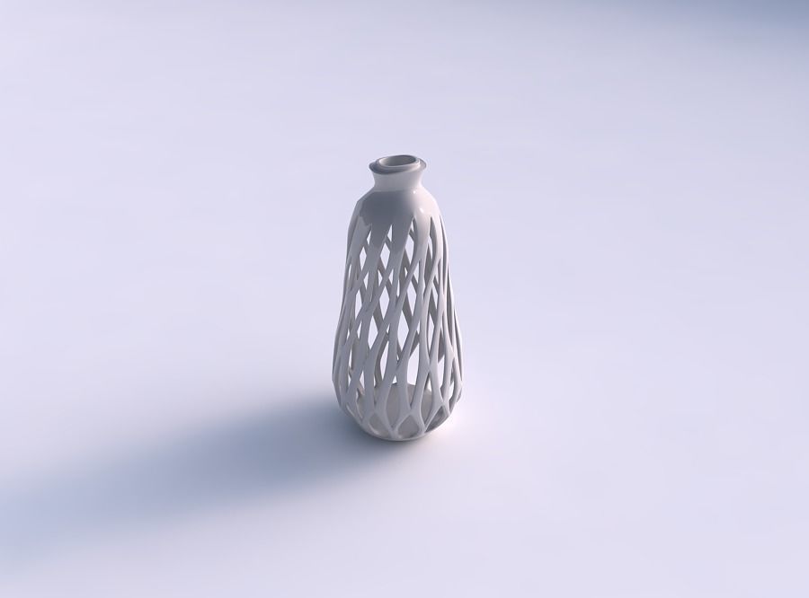 Vase spherical compressed with smooth beveled cuts and extrud... 3D print model_0