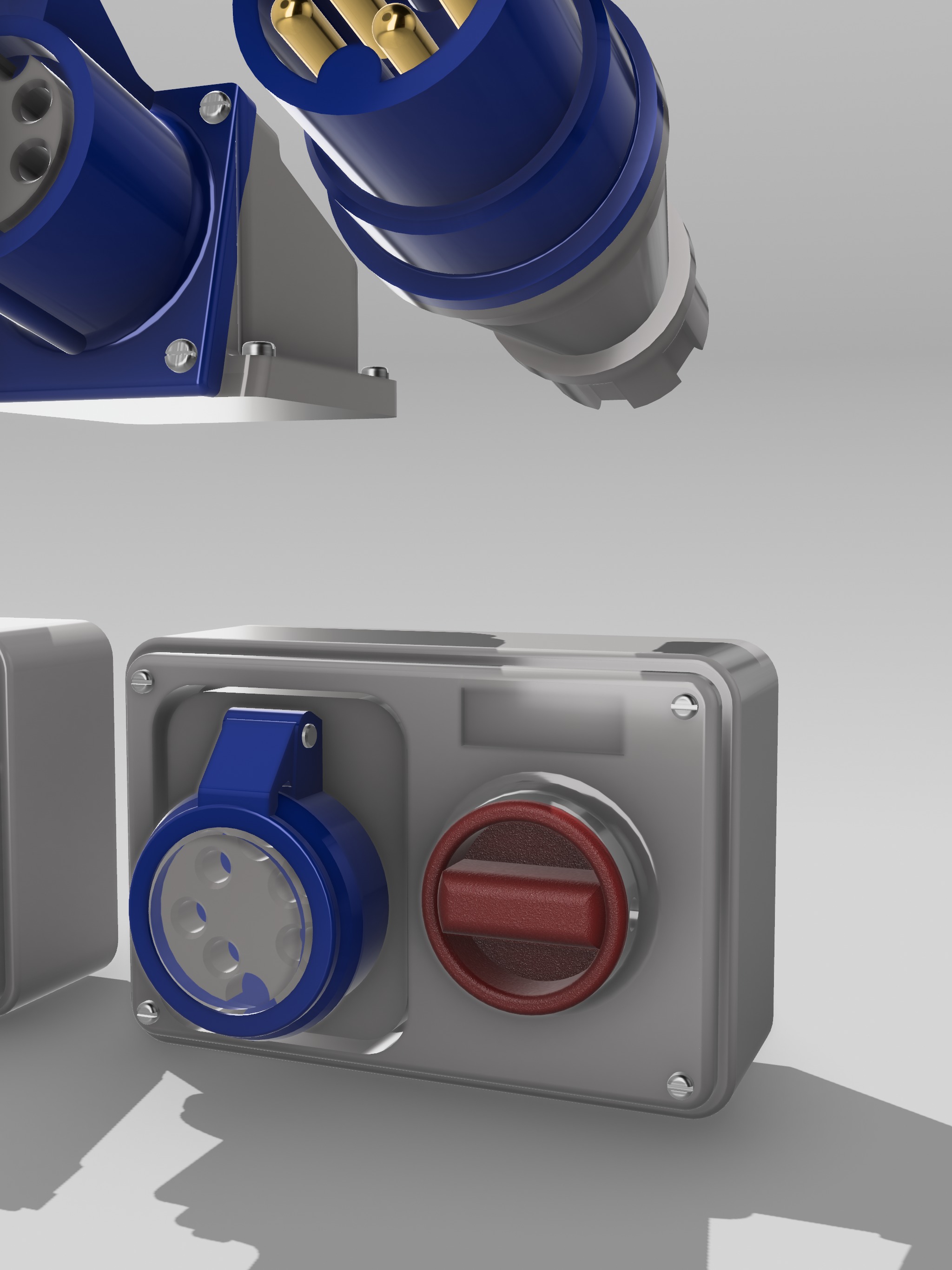 Diorama Electrical Plugs n Sockets x15 styles 3D print model_17