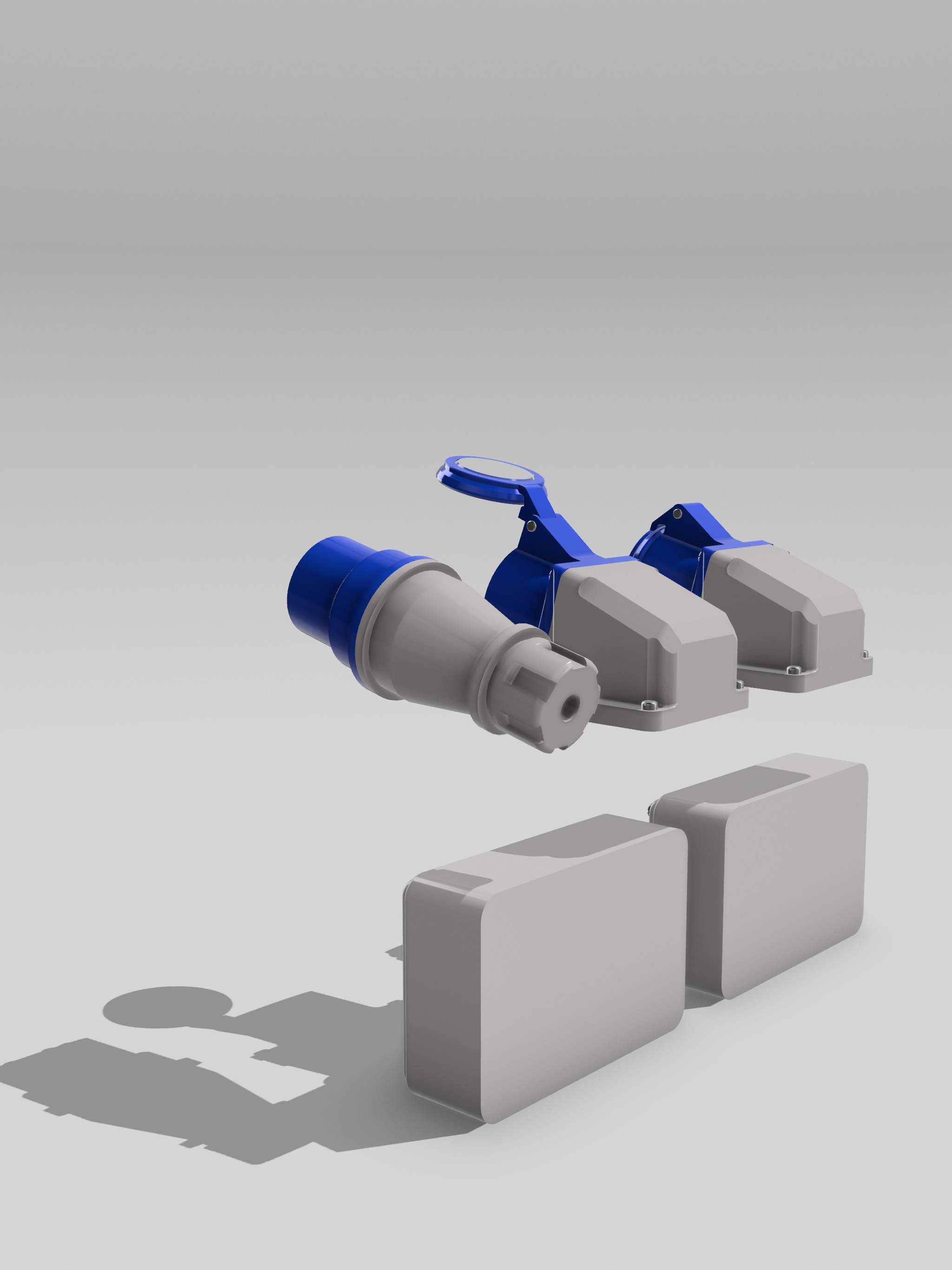 Diorama Electrical Plugs n Sockets x15 styles 3D print model_13