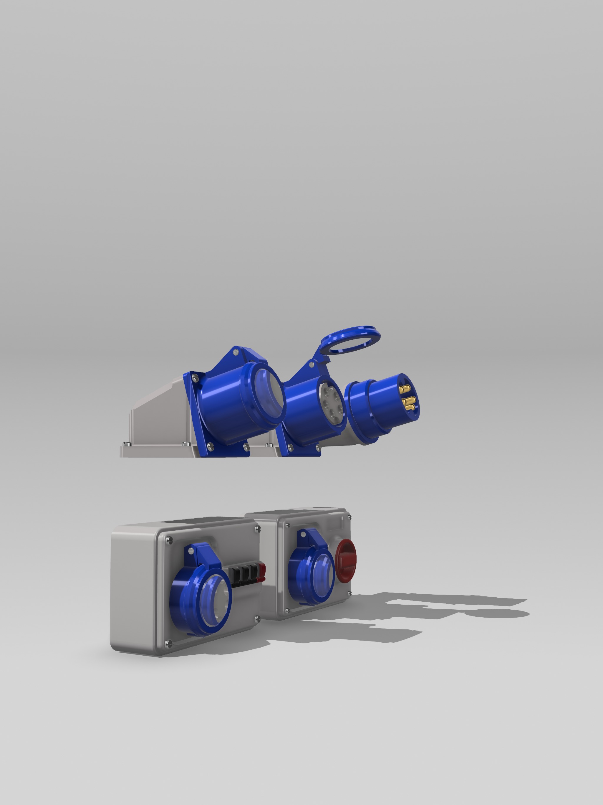 Diorama Electrical Plugs n Sockets x15 styles 3D print model_15