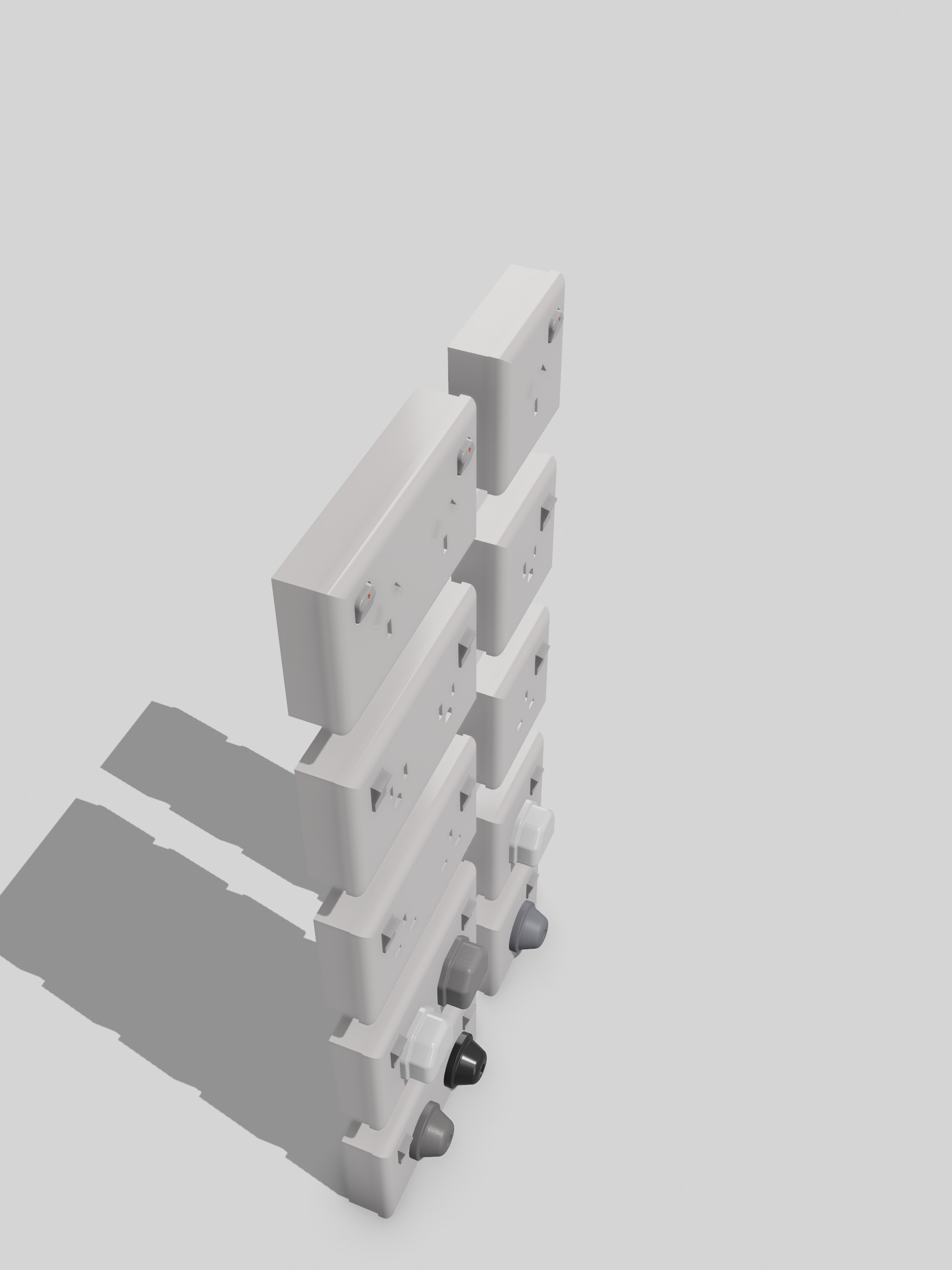 Diorama Electrical Plugs n Sockets x15 styles 3D print model_10