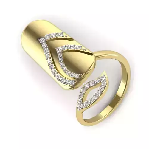 Women Diamond Ring 3dm STL  Render Details - PR-282 DIA