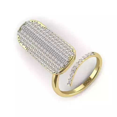 Women Diamond Ring 3dm STL  Render Details - PR-283 DIA