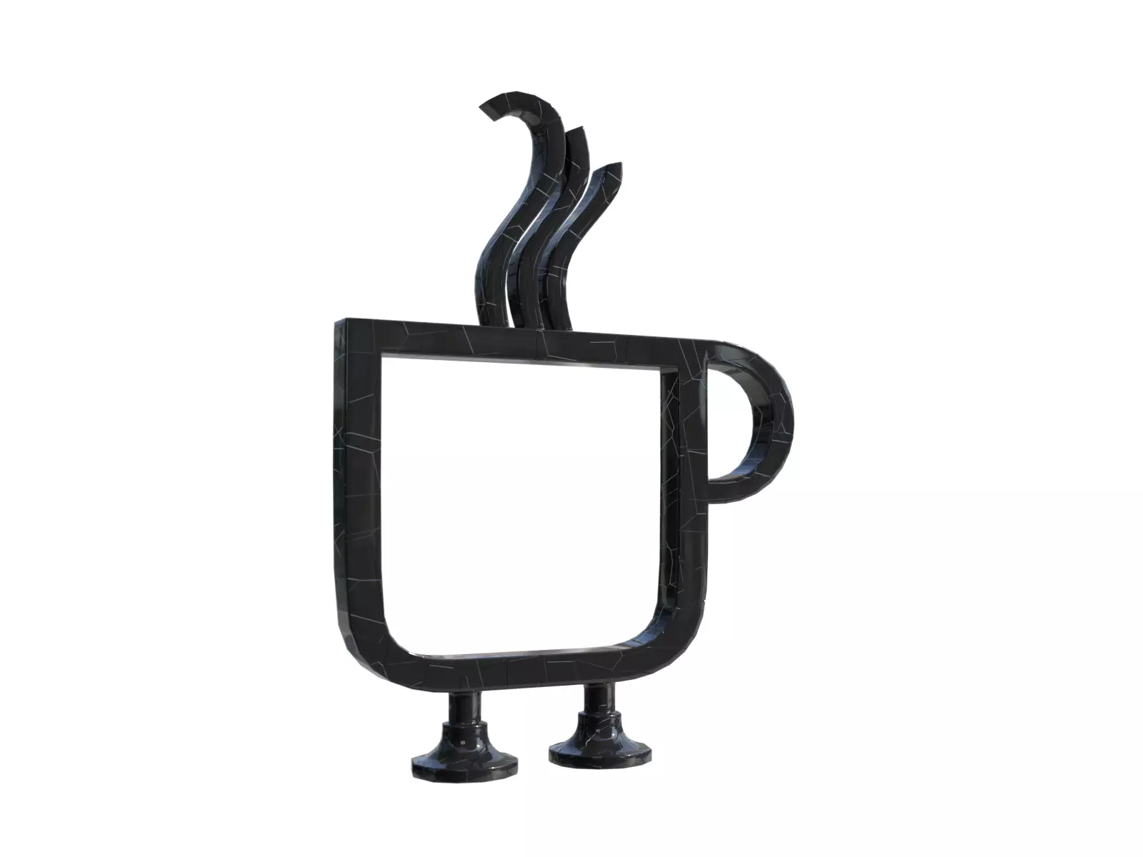 3D Model of a metl Cup with Legs Free 3D model