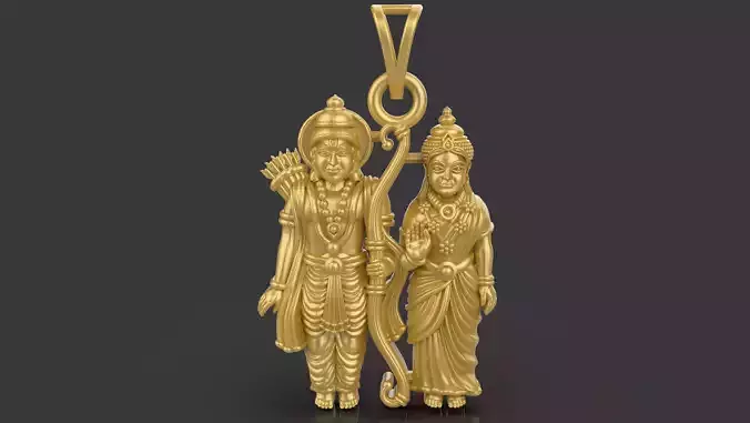 Sita Ram 3D Print Pendant File - 0046