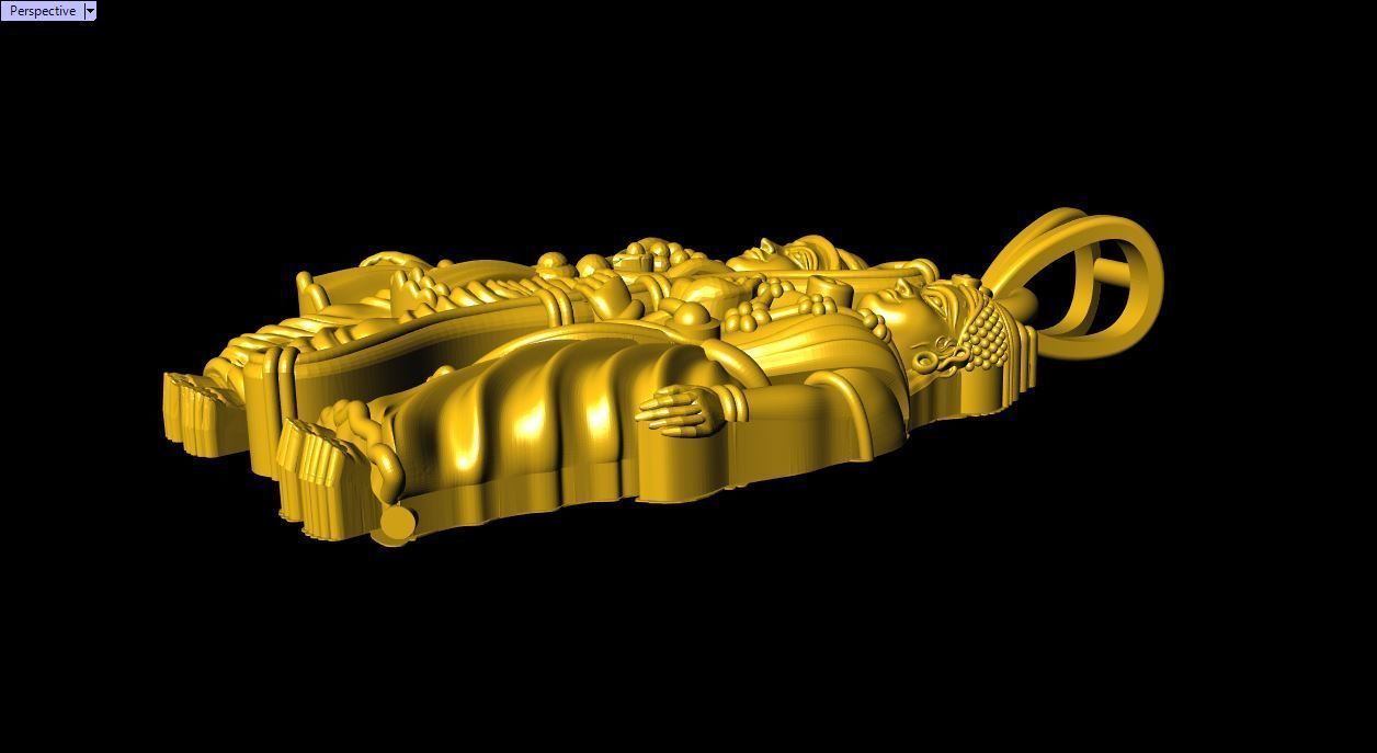 Sita Ram 3D Print Pendant File - 0046 3D print model_8