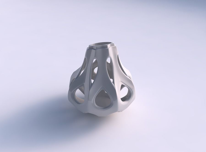 Vase spherical 2 with smooth cuts long top