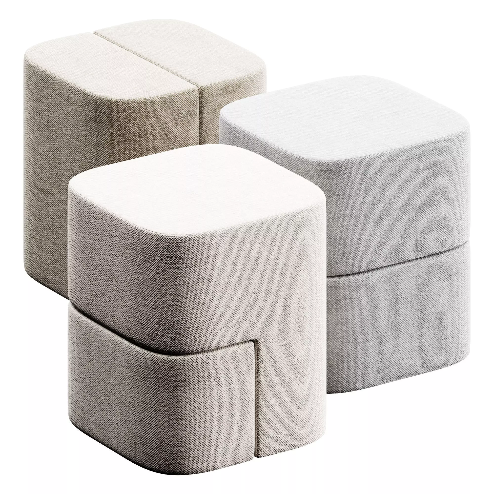 Carpanese Home ROCHA Pouf 3D model_0