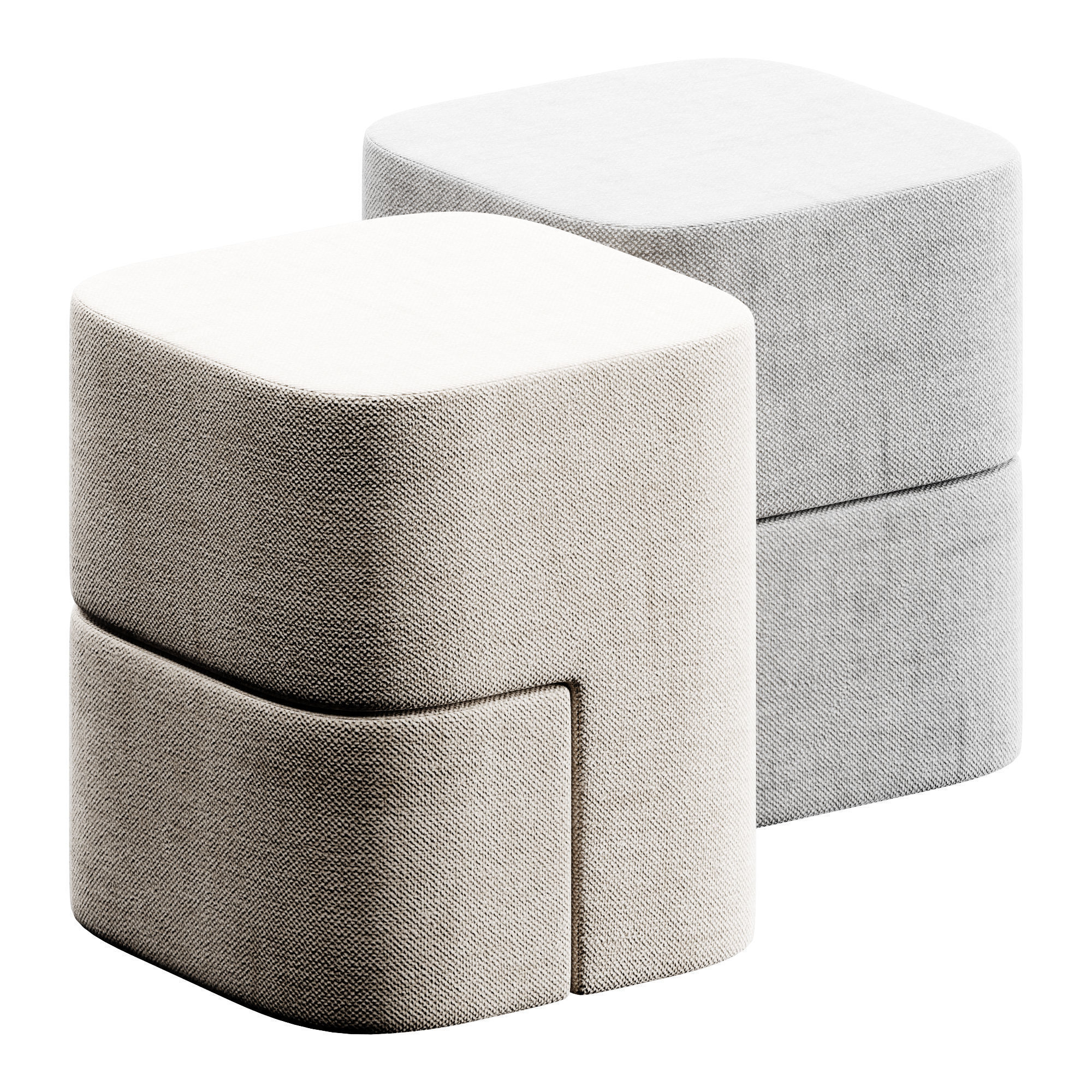 Carpanese Home ROCHA Pouf 3D model_1