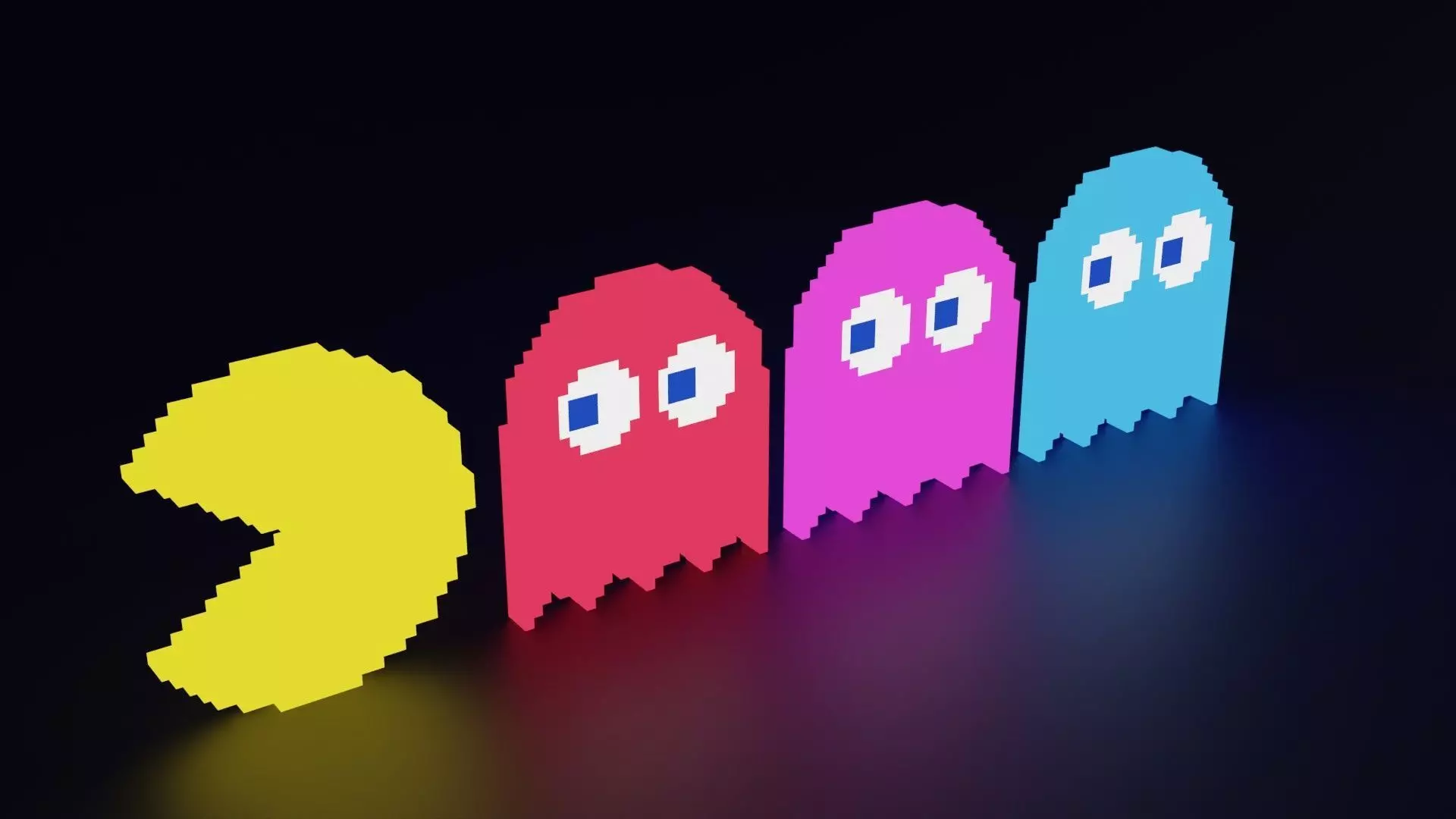 Pacman Characters 3D model