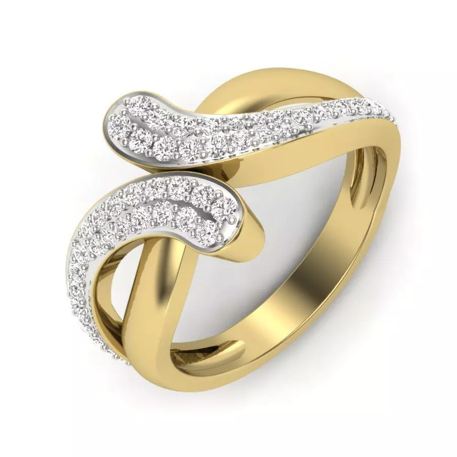 Women Diamond Ring 3dm STL Render Details - PR-297 DIA 3D print model