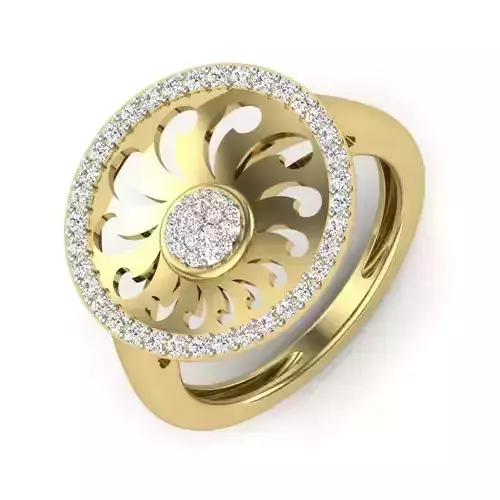 Women Diamond Ring 3dm STL  Render Details - PR-299 DIA