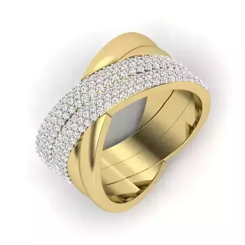 Women Diamond Ring 3dm STL  Render Details - PR-303 DIA