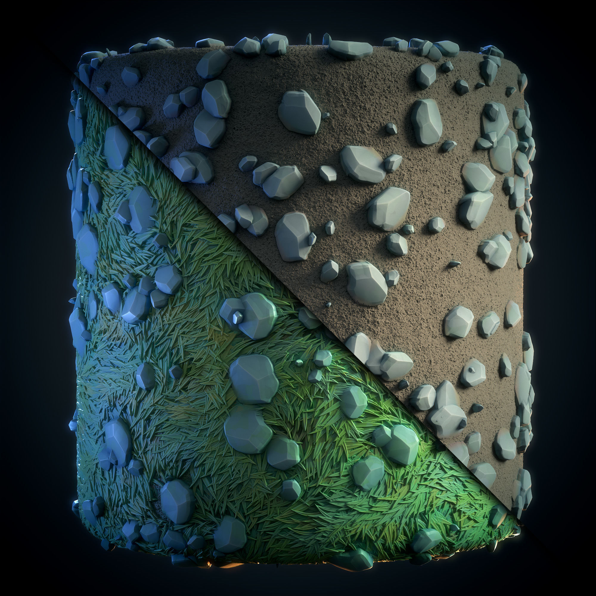 Grass green plain Anime Stylized - VOL 02 - SBsar - Maps Texture_12