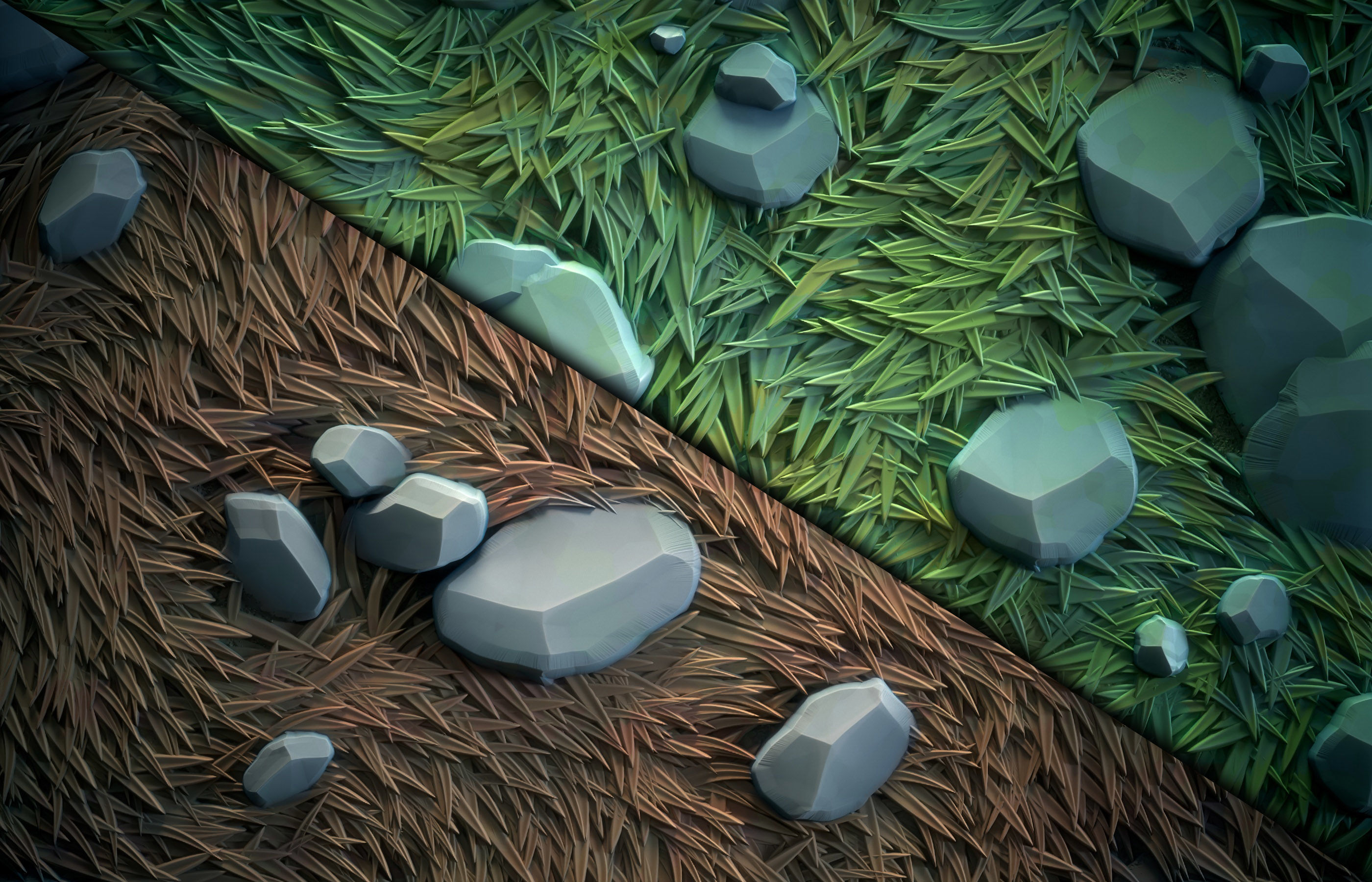 Grass green plain Anime Stylized - VOL 02 - SBsar - Maps Texture_5