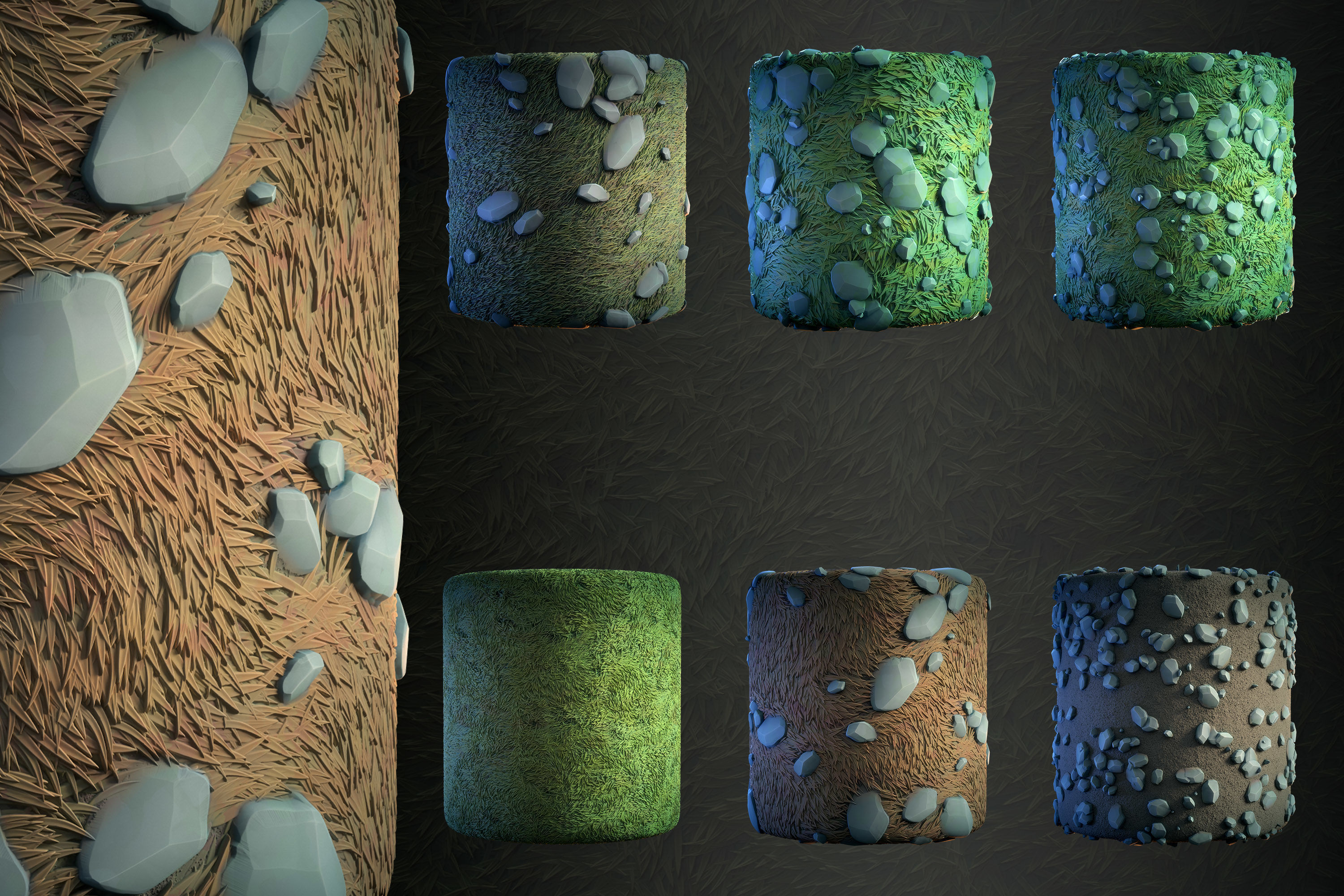 Grass green plain Anime Stylized - VOL 02 - SBsar - Maps Texture_13