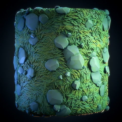 Grass green plain Anime Stylized - VOL 02 - SBsar - Maps Texture