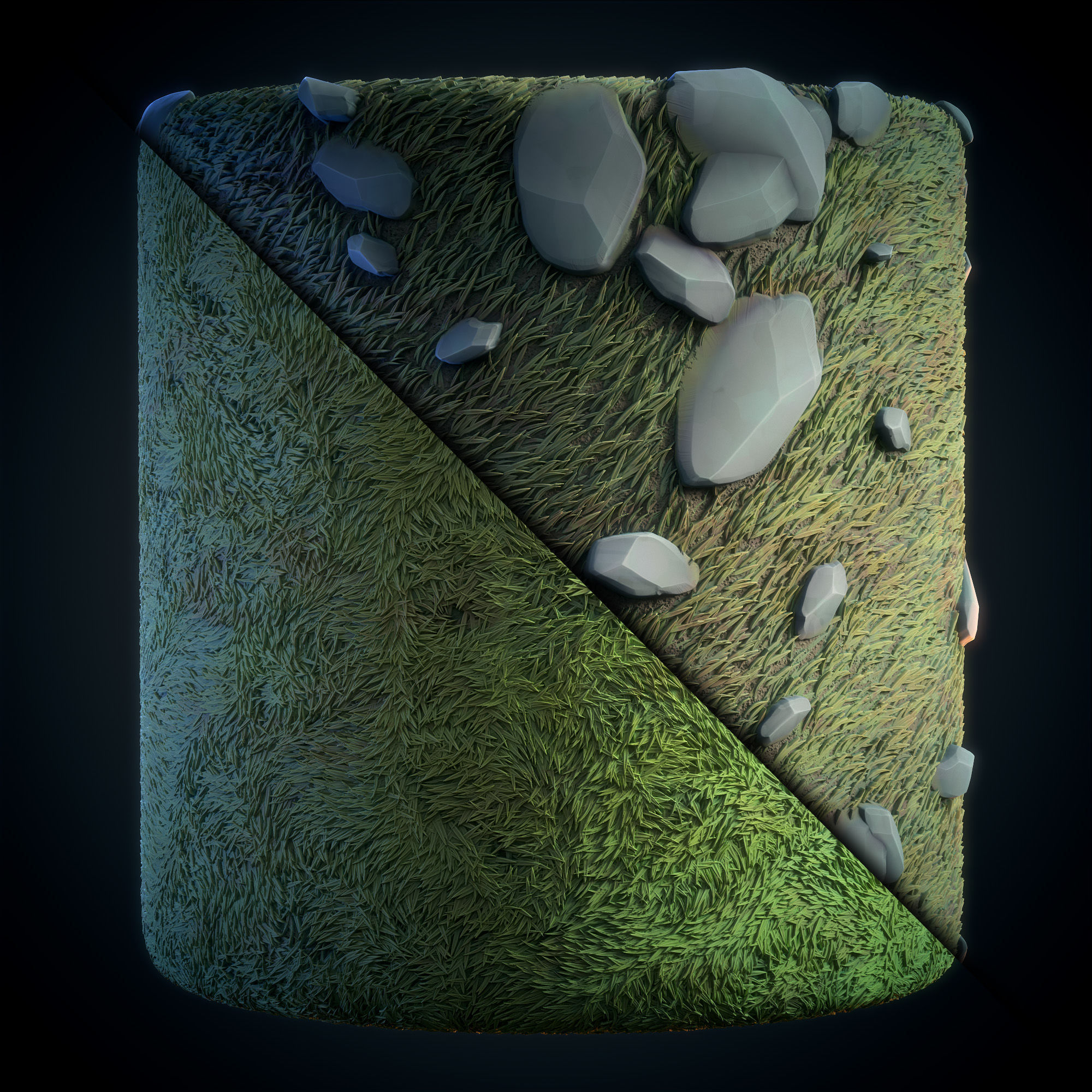 Grass green plain Anime Stylized - VOL 02 - SBsar - Maps Texture_14