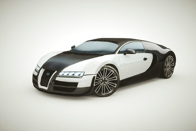 Generic Supercar v5 multicolors Low-poly 3D model