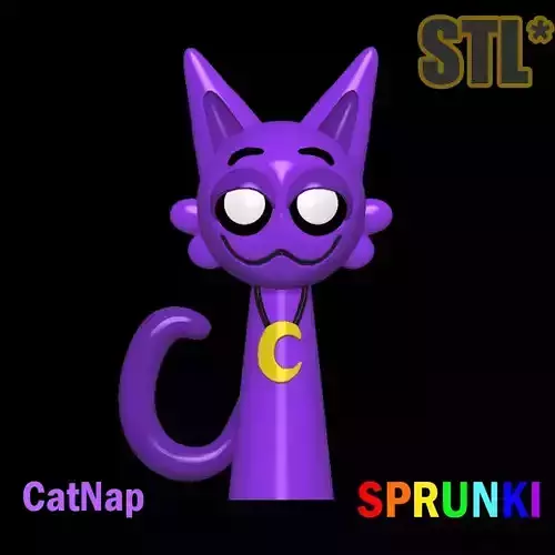 3D Sprunki Incredibox CatNap STL 3D Character Fanart