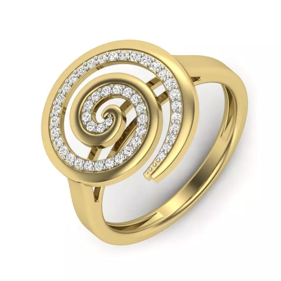 Women Diamond Ring 3dm STL Render Details - PR-313 DIA 3D print model