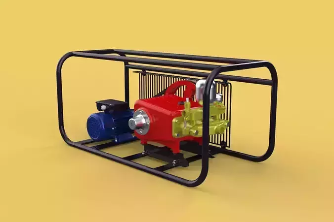 ELECTRIC PLUNGER PUMP MOTOR SPRAYER PRESSURE WATER JET CAR WASH 3D model