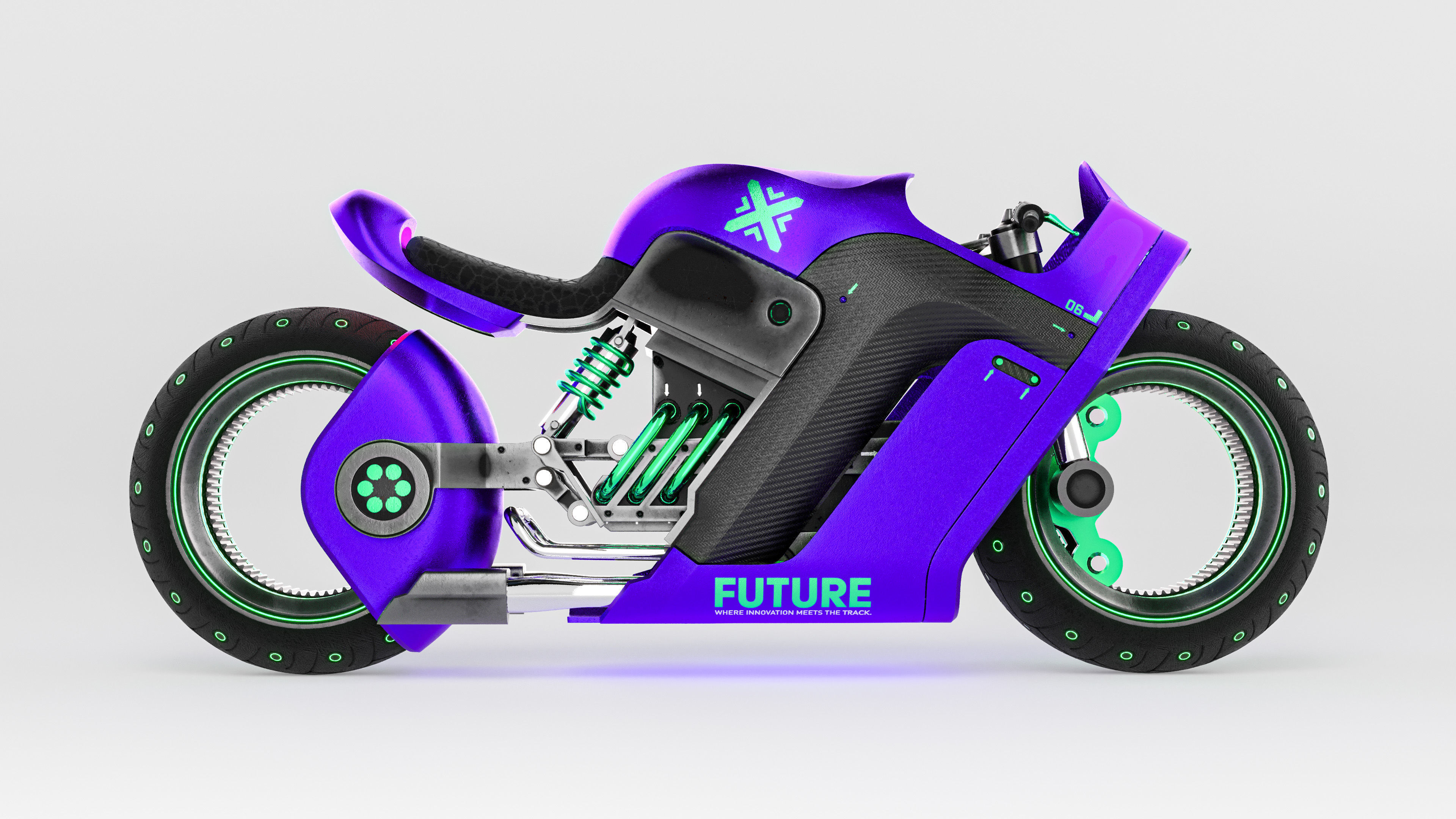 FUTURE RACE BIKE Low-poly 3D model_1