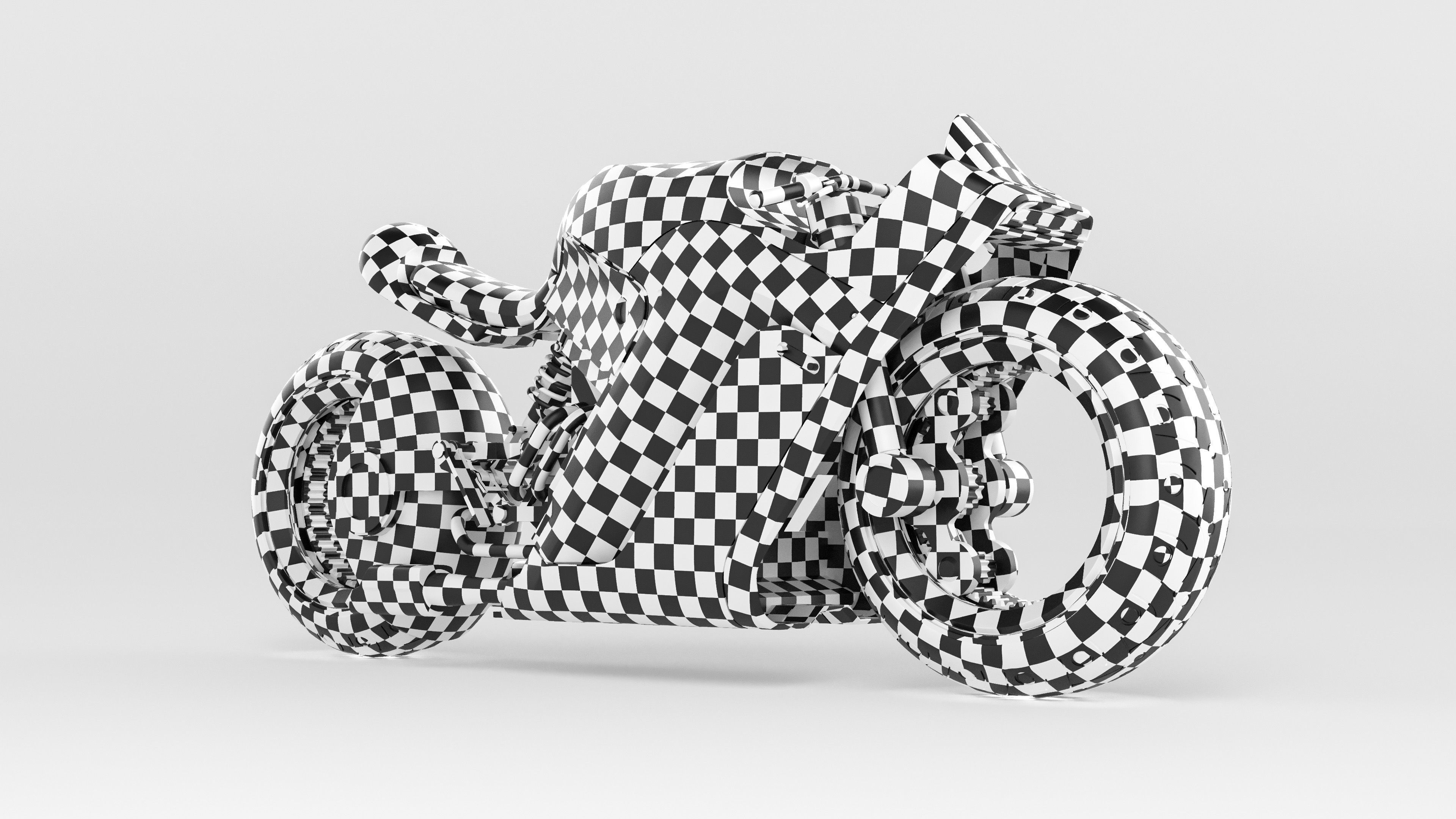 FUTURE RACE BIKE Low-poly 3D model_5