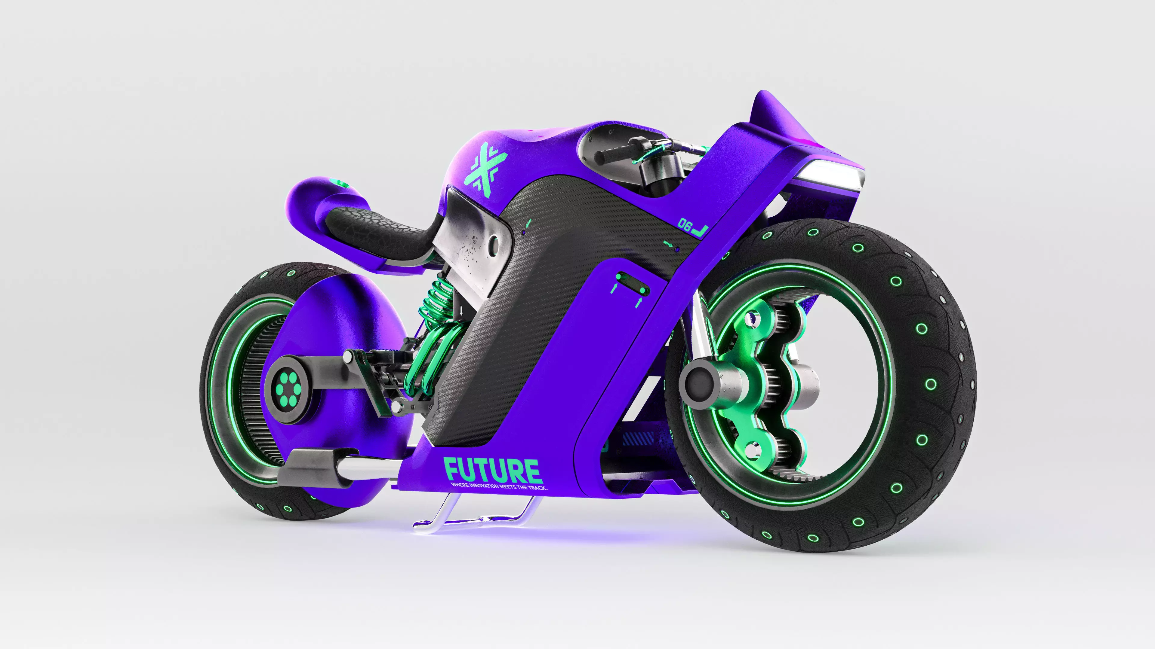 FUTURE RACE BIKE Low-poly 3D model_0