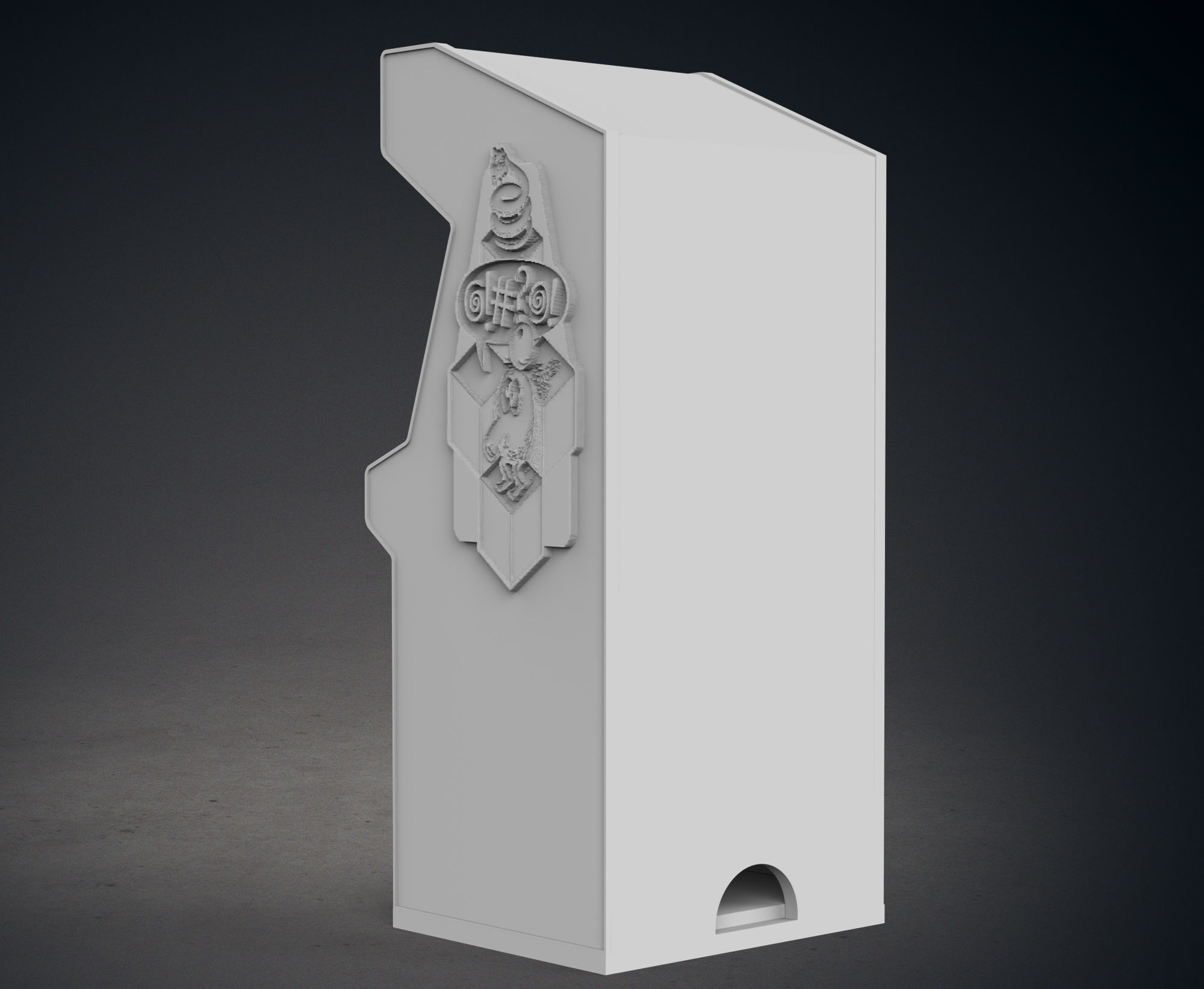 Qbert Arcade Cabinet with Lithophane 3D print model_5