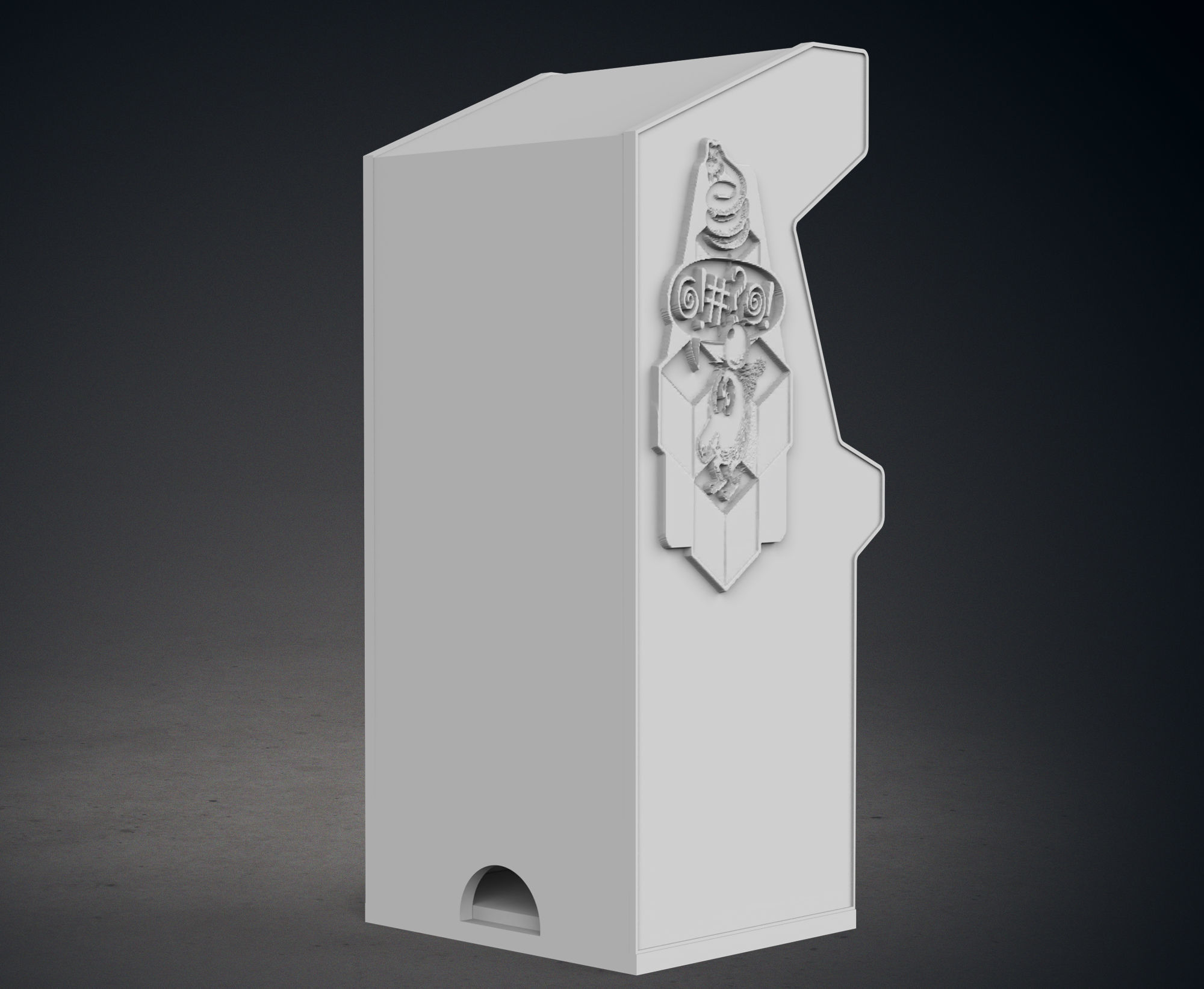 Qbert Arcade Cabinet with Lithophane 3D print model_7