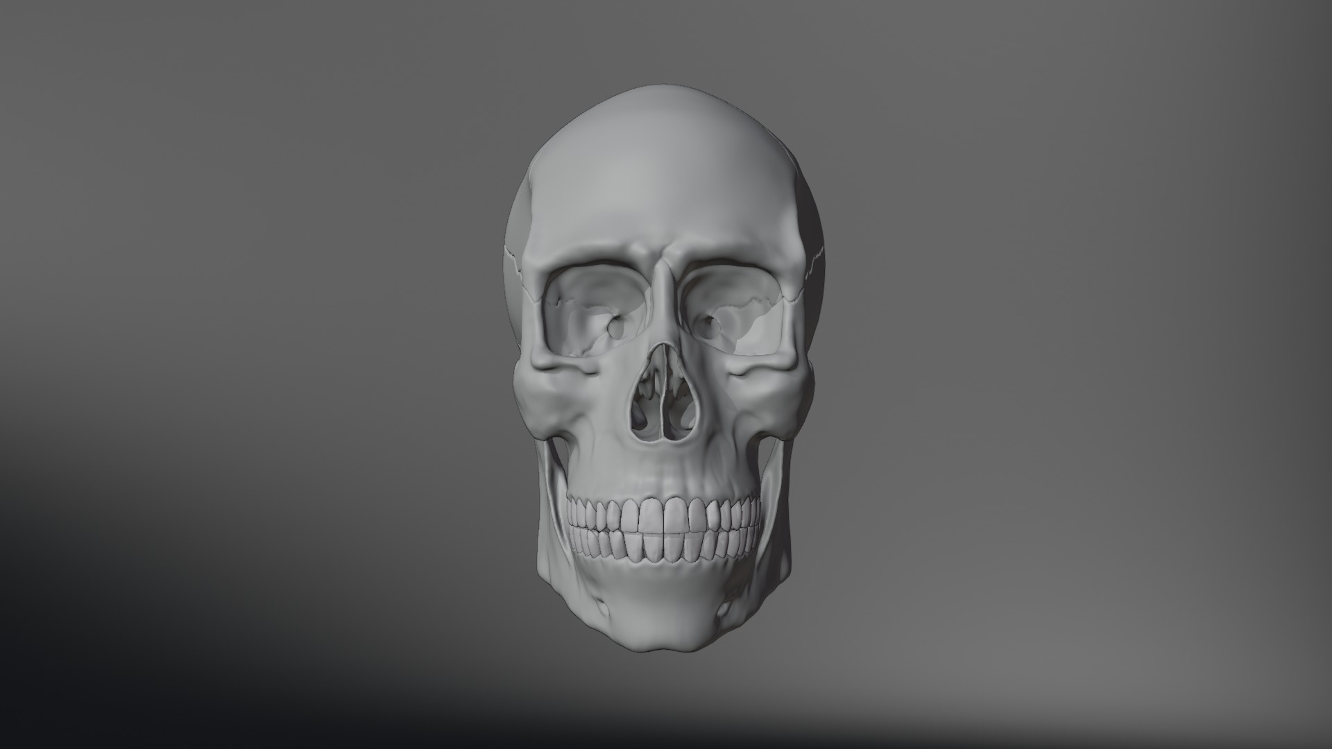 Realistic Human Skull High Poly and Low Poly Versions 3D model_14