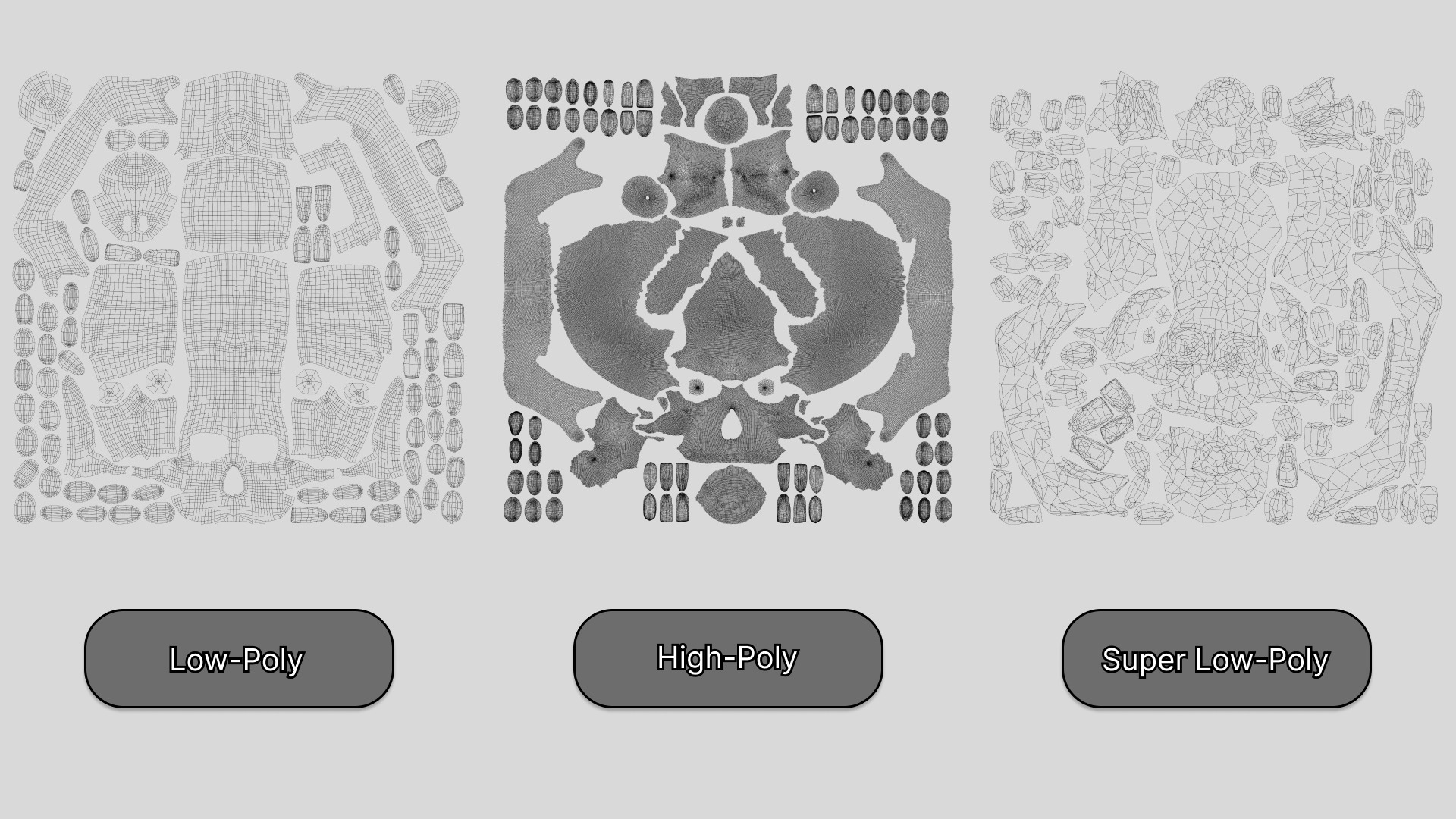 Realistic Human Skull High Poly and Low Poly Versions 3D model_22