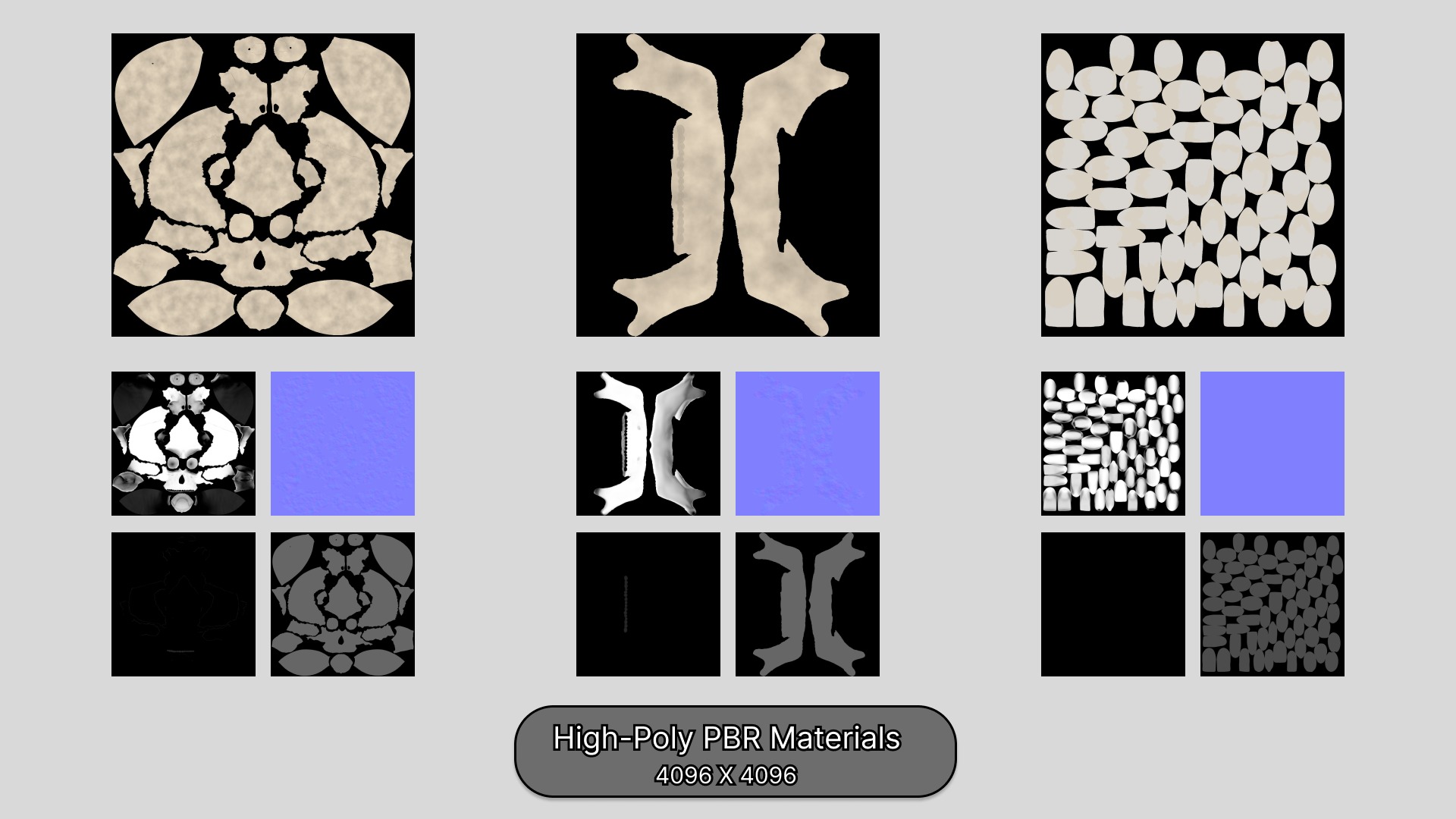 Realistic Human Skull High Poly and Low Poly Versions 3D model_17