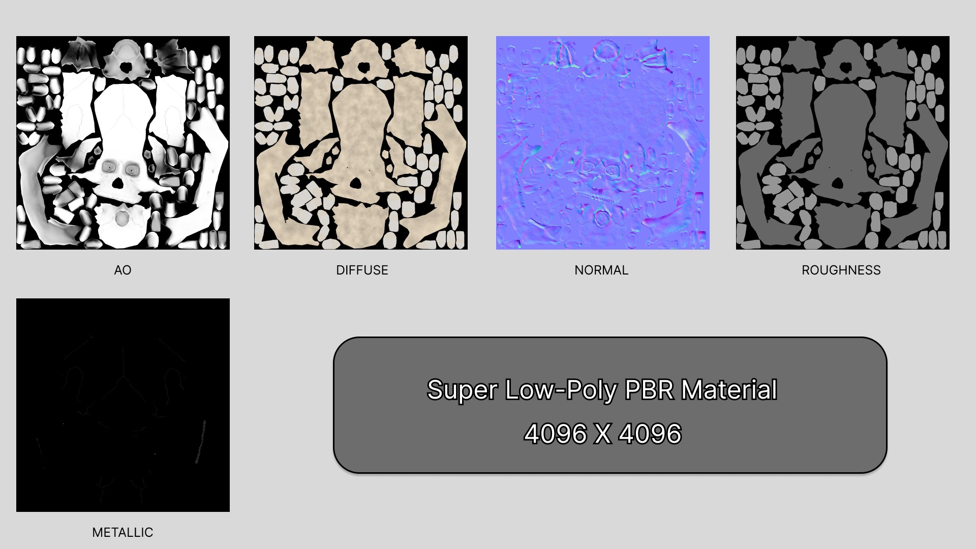 Realistic Human Skull High Poly and Low Poly Versions 3D model_20